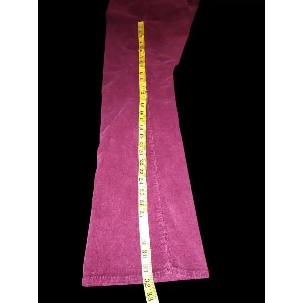 Lucky Brand Women's Plum Corduroy Pants Flared Leg - Picture 6 of 6